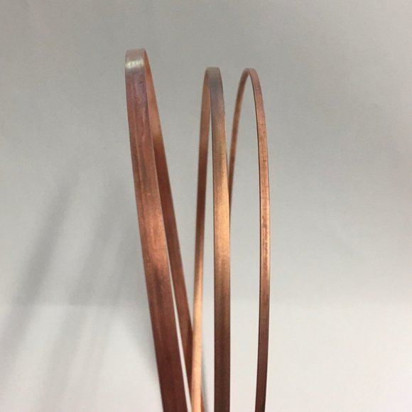 Set of 3 Matte Copper Minimalist Headbands, 5mm, 3mm, 2mm, Brand New - Picture 2 of 4